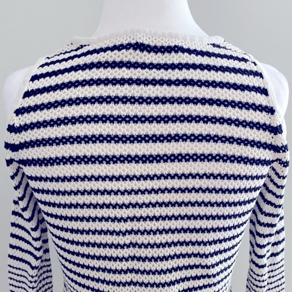 Rag & bone cold shoulder loose knit striped sweater - Picture 4 of 8